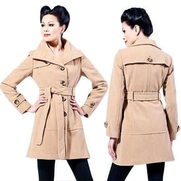 Kenneth Cole Reaction Wool Blend Putty Color Coat