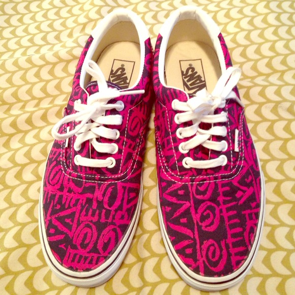 Pink and Dark Blue Vans