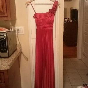 Red evening gown