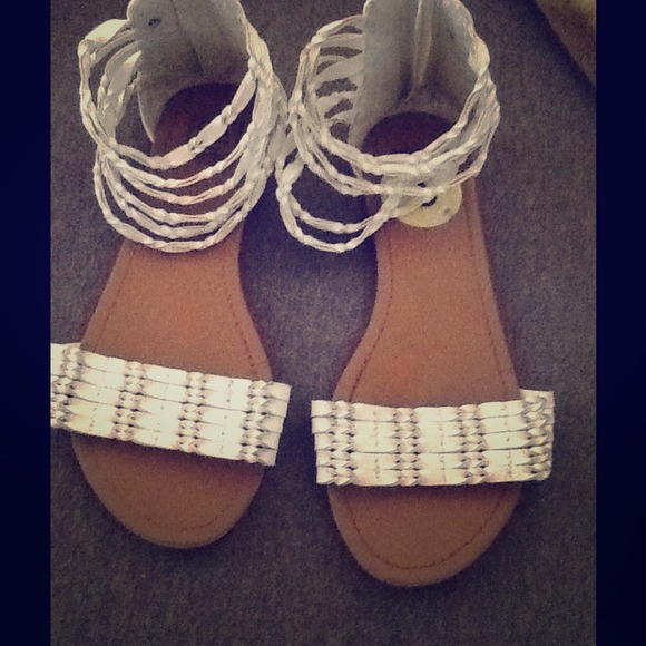 White summer sandals