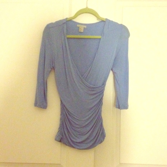 H&M periwinkle blue criss cross top