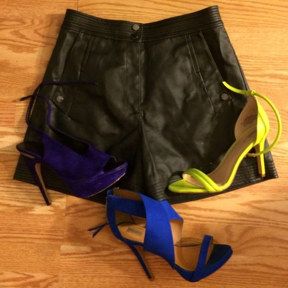 Karl LAgerfeld for Macy's  leather like shorts