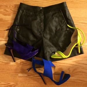 Karl LAgerfeld for Macy's  leather like shorts