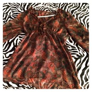 Mark Brown Tunic Top 💛