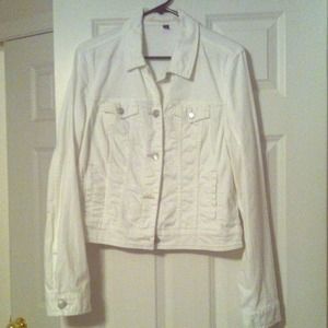 American Eagle white jean jacket