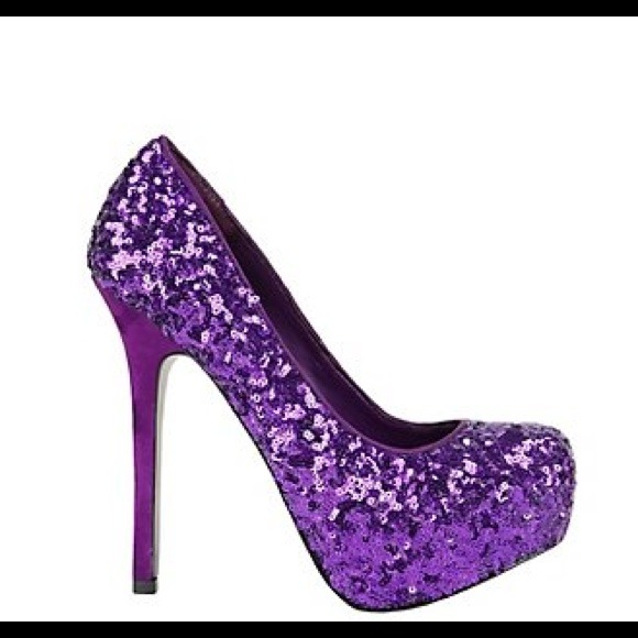 Steve Madden Purple Sequin Pumps