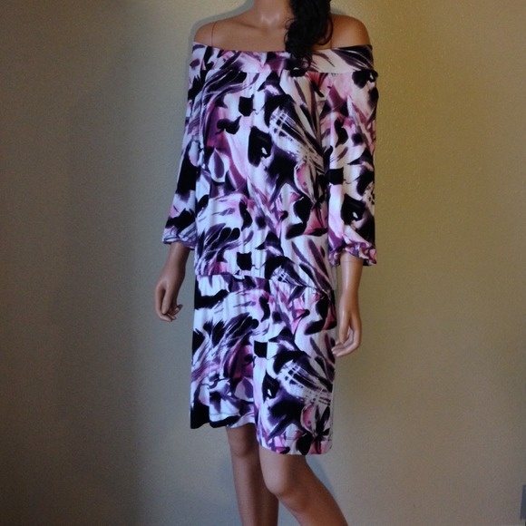 SOLD BCBG MAX AZRIA Color Splash Dress Sz Medium - Picture 2 of 3