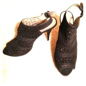Vince Camuto Black Suede Platform Heels - New!