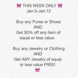 🎀Closet Sale! This week only, Jan.5-Jan.12🎀