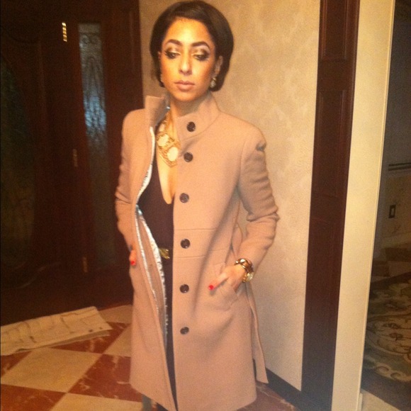 J. Crew NWT 2 petite double cloth funnel coat.