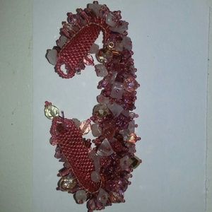 Beaded pink rock candy bracelet!