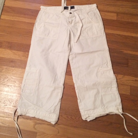 White cargo pants