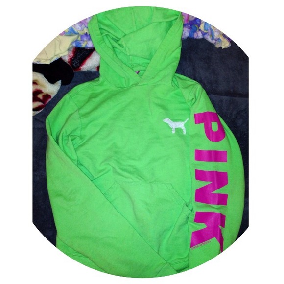 Victoria's Secret PINK Neon Green Hoodie