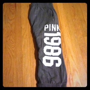 Victoria's Secret pink crop sweats size small