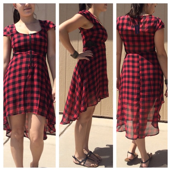material girl  Dresses & Skirts - Materiel Girl: Black/Red Checkered
