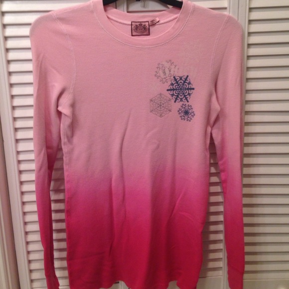 ***** SOLD********Pink ombré waffle top by Juicy