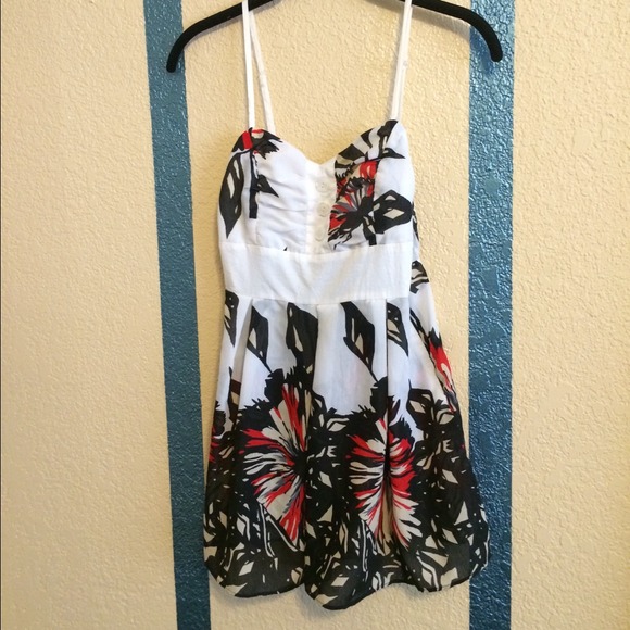 Red and Black Floral Top