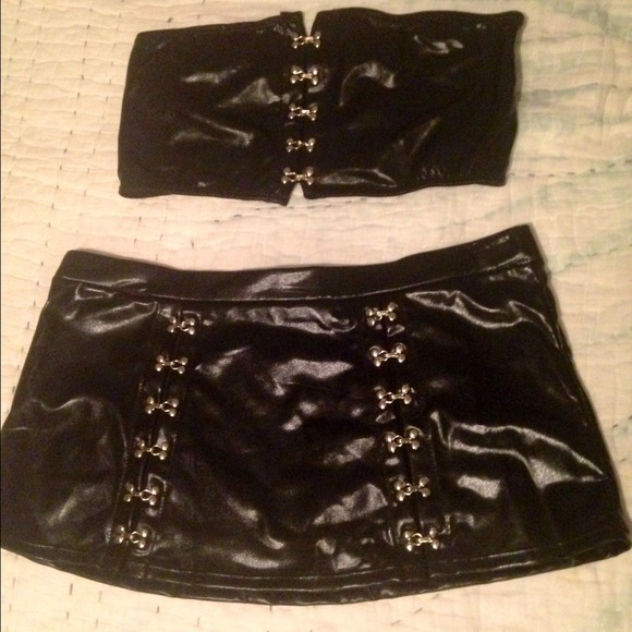 90s goth club 2 piece outfit