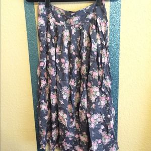 Long Floral Skirt