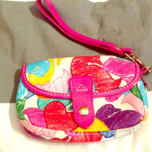 Dooney & Bourke Jumble Duck Flap Wristlet Purse