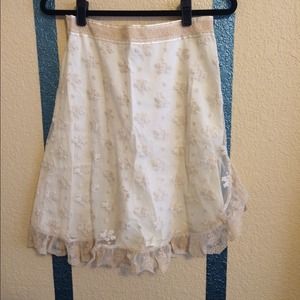 Lacey Cream Skirt