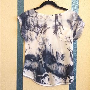 Deep Blue and White Top