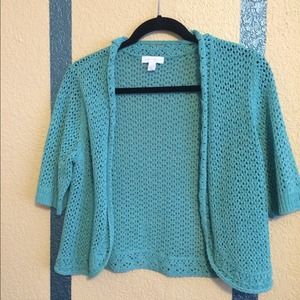 Teal Crochet Cardi