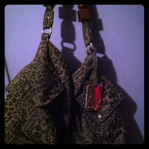 Animal print armani exchange handbag