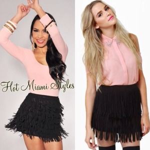 Fun & Flirty Fringe Mini Skirt 💓