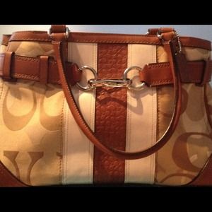 SOLD - Authentic Coach signature large handbag