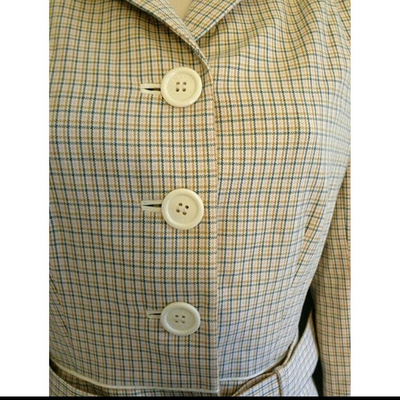 Marc Jacobs Beige Check Blazer Jacket - Picture 2 of 4