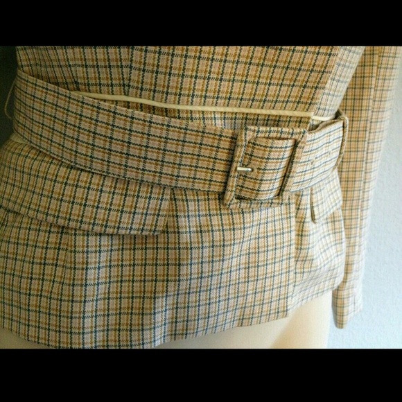 Marc Jacobs Beige Check Blazer Jacket - Picture 3 of 4