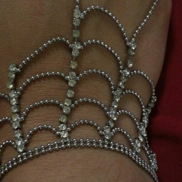 Silver plated with rhinestones Bracelet/Ring - Picture 4 of 4