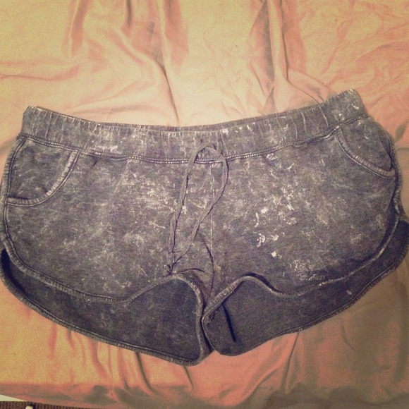 Acid Washed design drawstring shorts🎀