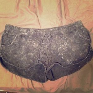 Acid Washed design drawstring shorts🎀