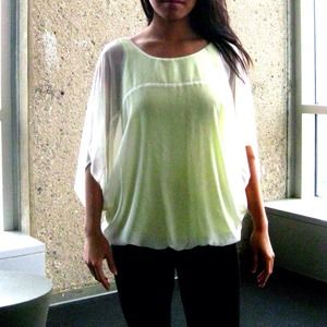 Express Chiffon Blouse with Neon Tank