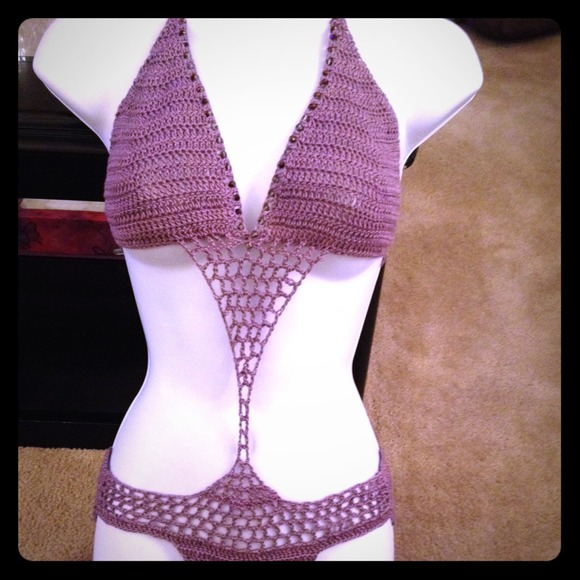 Custom made beaded swimsuit made to order