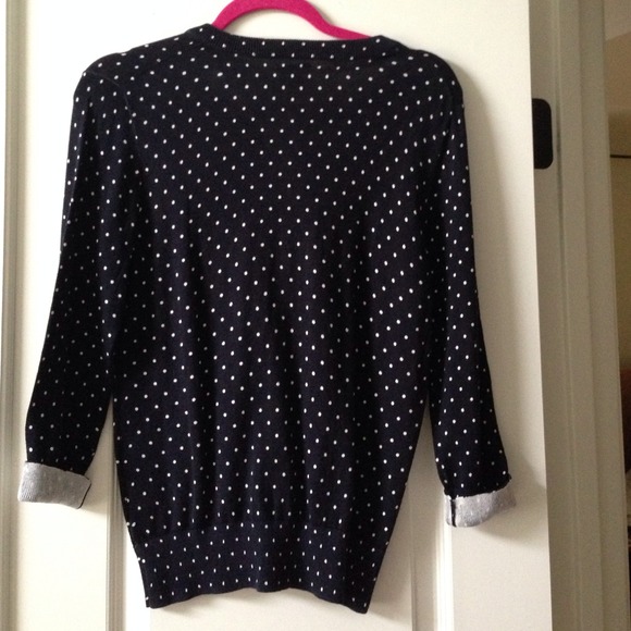 J Crew Cardigan hand painted cotton sweater. - Picture 2 of 3