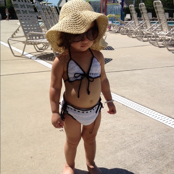 Handmade crochet toddler bikini