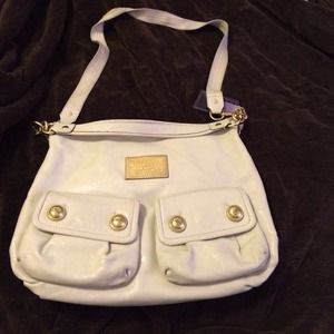 Authentic off white leather COACH poppy bag