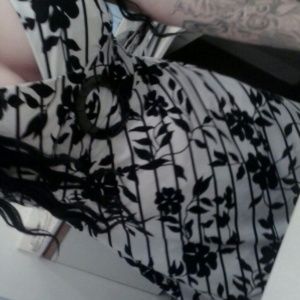 Floral white and black.shirt