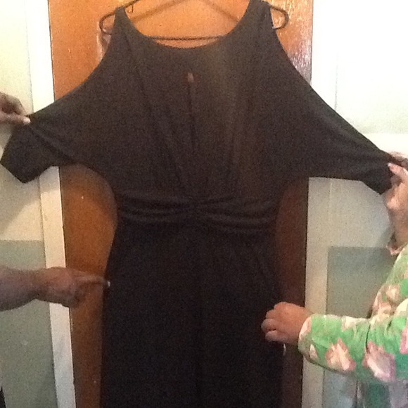 Black flowing dress knee length
