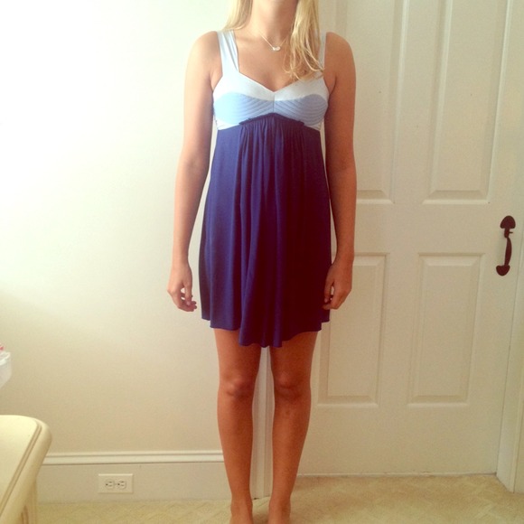 Black Halo blue cocktail dress