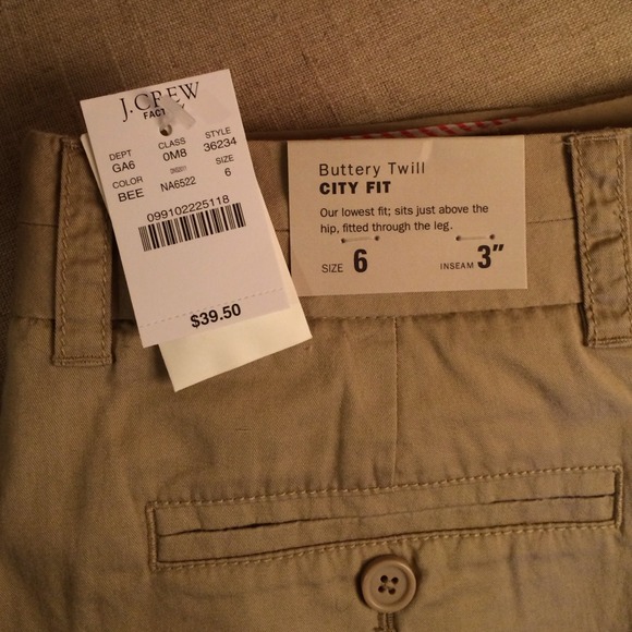J.Crew lowrise khaki shorts