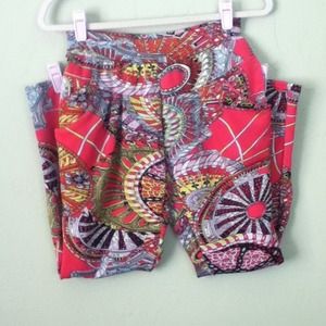 Printed harem pocket pants
