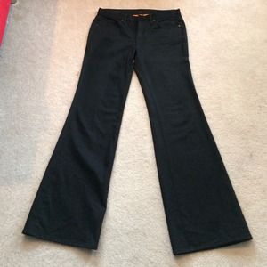 Tory Burch Wide Leg Black Denim Pants