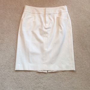 White Banana Republic Stretch Pencil Skirt