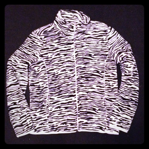 **HOLD** Zebra Print Fleece Jacket