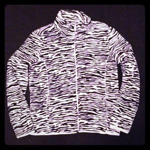 **HOLD** Zebra Print Fleece Jacket