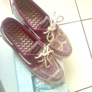 Womens sperry Sequin bahama Python -purple